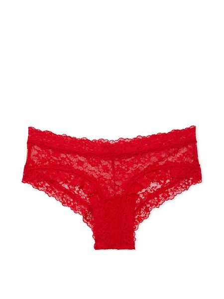 Мережевні Трусики Victoria's Secret Lace Cheeky Panty Red 26825988 фото