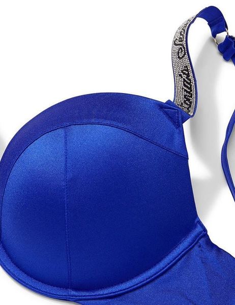 Купальник Victoria's Secret Bikini Shine Strap Sexy Tee PUSH-UP Blue OAR Logo Set 26646396-26647118 фото