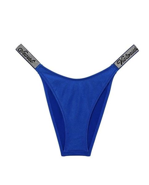 Купальник Victoria's Secret Bikini Shine Strap Sexy Tee PUSH-UP Blue OAR Logo Set 26646396-26647118 фото