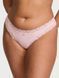 Трусики стрінги Victoria's Secret Lace Trim Cotton Shadow Stripe Lace-Waist Thong Panty &mdash; фото , вигляд з різних ракурсів