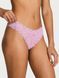 Трусики стрінги Victoria's Secret Trim Cotton Shadow Stripe Lace-Waist Thong Panty  &mdash; фото , вигляд з різних ракурсів