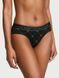 Трусики Victoria's Secret Logo Cotton Hiphugger Panty Black &mdash; фото , вигляд з різних ракурсів