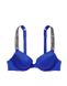 Купальник Victoria's Secret Bikini Shine Strap Sexy Tee PUSH-UP Blue OAR Logo Set, Синій, 34, B, S