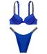 Купальник Victoria's Secret Bikini Shine Strap Sexy Tee PUSH-UP Blue OAR Logo Set, Синій, 34, B, S