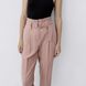 Штани жіночі Zara Spring Pink Relaxed Trousers Pants with belt buckle High Waisted, Рожевий, S