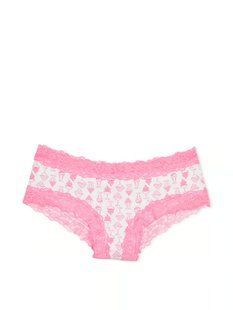 Трусики Victoria&rsquo;s Secret Lace-Waist Cotton Cheeky Panty 26825025 фото