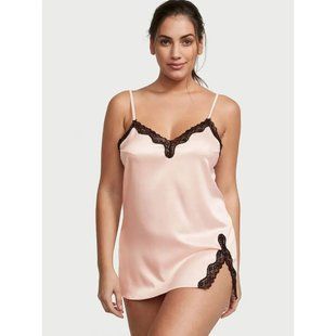 Пеньюар Victoria's Secret Tease Satin Lace-Trim Mini Slip 26746463D фото