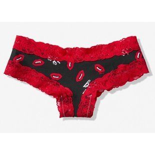 Трусики Victoria's Secret Pink with Red Lace 24602889 фото