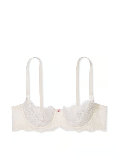 Бюстгальтер Victoria's Secret Dream Angels Wicked Unlined Lace Balconette Bra Coconut White 26822043 фото