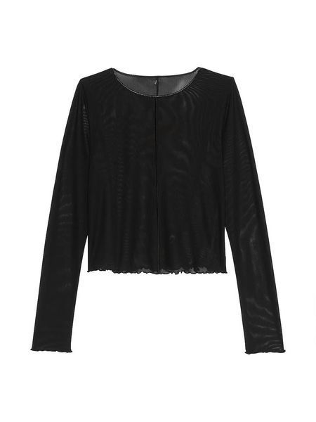 Лонгслив пляжный сетка Victoria's Secret Swim Beachwear Mesh Long-Sleeve Top Black 27178671D фото