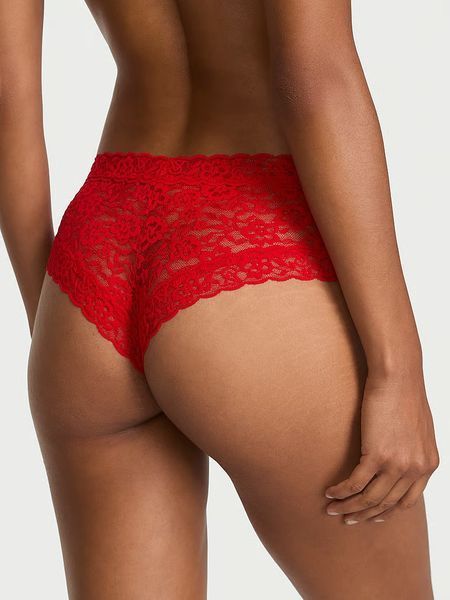 Трусики чики Victoria's Secret The Lacie Lace Cheeky Panty 26894519 фото
