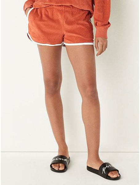 Шорти Махрові Victoria's Secret PINK Beach Terry Varsity Shorts 26528381 фото