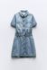 Сукня жіноча ZARA Mini Shirtdress Blue &mdash; фото , вигляд з різних ракурсів