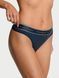 Трусики стрінги Victoria's Secret Cotton Logo Cotton Thong Panty Dress Blues &mdash; фото , вигляд з різних ракурсів