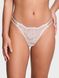 Трусики зі Стразами Victoria's Secret Very Sexy Double Shine Strap Smooth Thong Panty White, Білий, XS