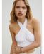 Топ жіночий Zara White Crossed Halter Top, Білий, S