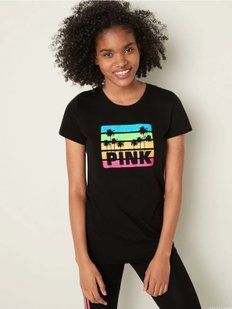 Футболка женская Victoria`s Secret Pink Everyday Tee Back 26276627 фото