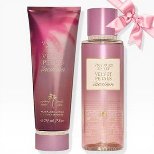 Набор Victoria's Secret Velvet Petals Vacation Fragrance Mist + Lotion 203/209 фото