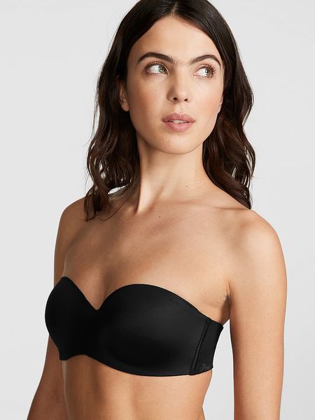 Бюстгальтер Victoria's Secret Pink Wear Everywhere Push-Up Strapless Bra Black 26782637 фото