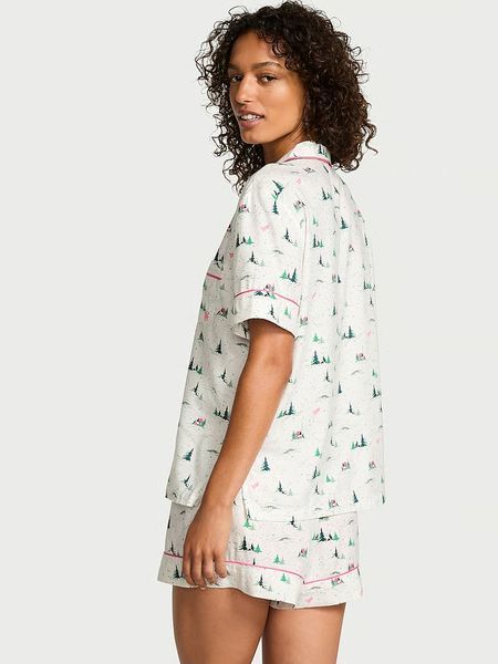 Фланелева піжама Victoria's Secret Flannel Short Pajama Set  &mdash; основне фото товару, вигляд спереду