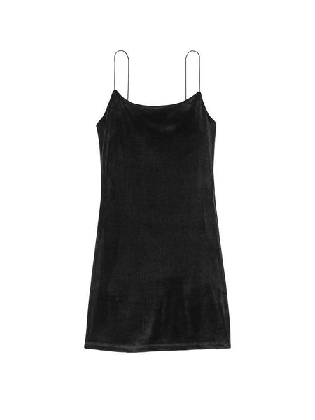 Сукня жіноча Victoria's Secret Ribbed Velour Cami Dress Black 26603251 фото