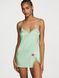 Пеньюар Victoria's Secret Satin Tease Satin Lace-Trim Mini Slip Dress Green &mdash; основне фото товару, вигляд спереду