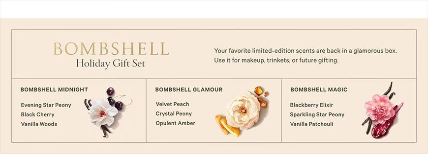 Подарунковий набір Victoria&rsquo;s Secret &ndash; Bombshell Trio Gift Set &mdash; основне фото товару, вигляд спереду