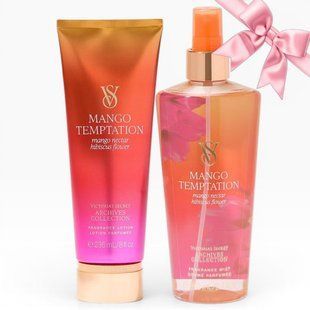 Подарунковий набір Victoria's Secret Mango Temptation Fragrance Lotion + Mist &mdash; основне фото товару, вигляд спереду