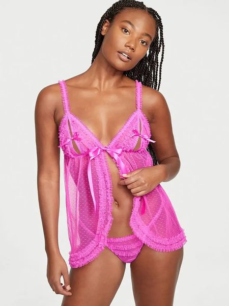 Комплект пеньюар & трусики Victoria's Secret Babydoll Set Very Sexy 26623790 фото