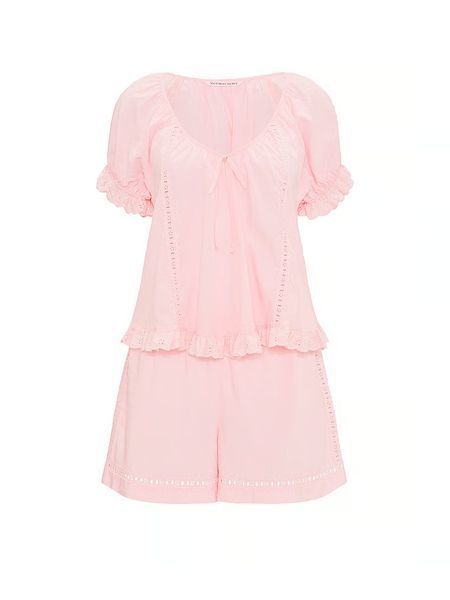 Піжама Victoria's Secret Cotton Dream Puff-Sleeve Short Pajama Set &mdash; основне фото товару, вигляд спереду