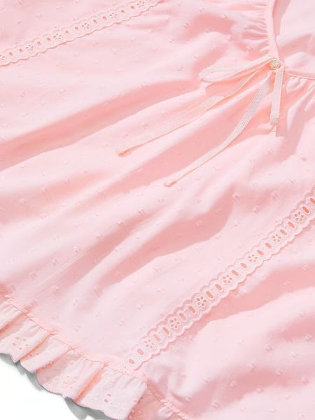 Піжама Victoria's Secret Cotton Dream Puff-Sleeve Short Pajama Set &mdash; основне фото товару, вигляд спереду