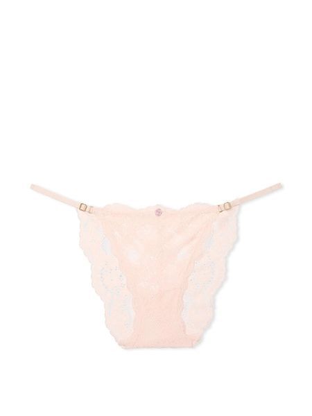 Трусики бікіні Victoria's Secret Purest Pink Bikini Lace Knickers &mdash; основне фото товару, вигляд спереду