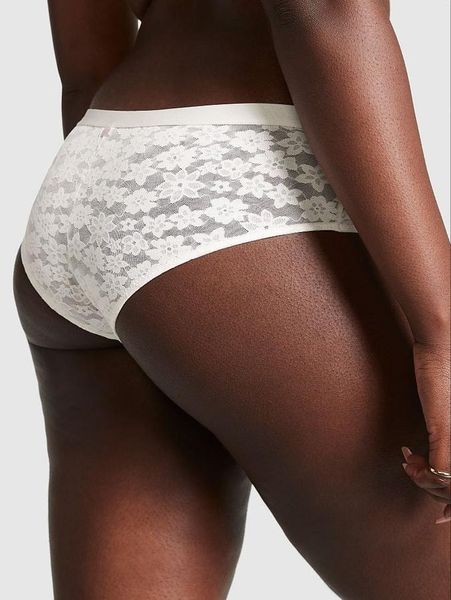 Трусики Victoria&rsquo;s Secret Everywhere Lace-trim Cheekster White 26701123 фото