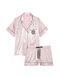 Піжама з шортиками Victoria's Secret Glazed Satin Short Pajama Set Logo New &mdash; фото , вигляд з різних ракурсів