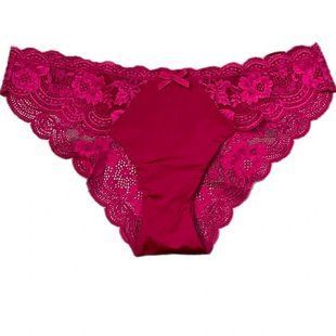 Трусики чики Victoria's Secret Dream Angels Supersoft Satin & Floral Lace Cheekini Panty 26248418 фото