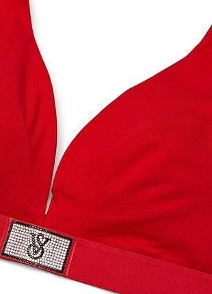 Бралет Victoria's Secret Shine Patch Cotton Wireless Plunge Bralette &mdash; основне фото товару, вигляд спереду