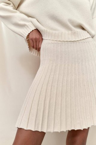 Спідния жіноча Zara Rustic Knit Skirt With Pleats 2554646 фото