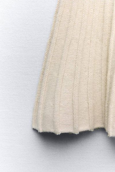 Спідния жіноча Zara Rustic Knit Skirt With Pleats 2554646 фото