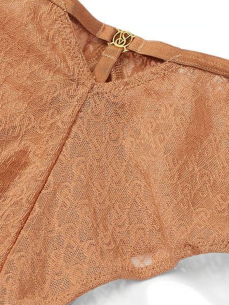 Трусики Victoria's Secret Icon Lace Cheeky Panty Toffee 26693569 фото