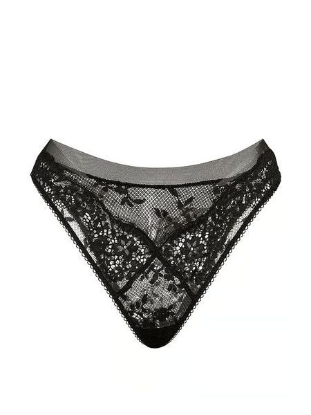 Трусики бразиліани Victoria's Secret Dream Angels Lace & Mesh Brazilian Panty Lace Black &mdash; основне фото товару, вигляд спереду