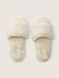 Капці Victoria's Secret PINK Faux Fur Slipper Ivory, Білий, L