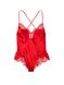 Сатиновий Ромпер Victoria’s Secret Satin Lace High-Leg Romper Red, Червоний, S