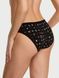 Трусики бикини Victoria's Secret Cotton Lace-Waist Bikini Panty Black Icons 27327913 фото 2