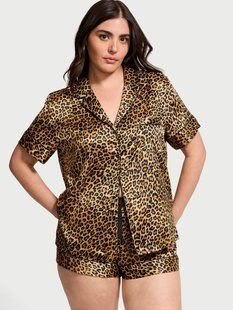 Піжама Сатинова Victoria's Secret Glazed Satin Short Pajama Set &mdash; основне фото товару, вигляд спереду