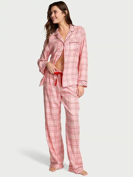 Фланелева піжама Victoria's Secret Flannel Long Pajama Set — фото товару | VikkyStyle Фланелева піжама Victoria's Secret Flannel Long Pajama Set — основне фото товару, вигляд спереду