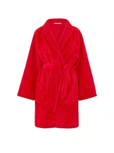 Халат Victoria's Secret Cozy Plush Robe Logo Embroidery Lipstick &mdash; основне фото товару, вигляд спереду