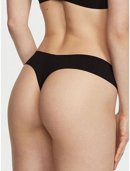 Трусики Victoria&rsquo;s Secret No-Show Thong Black 26839231 фото