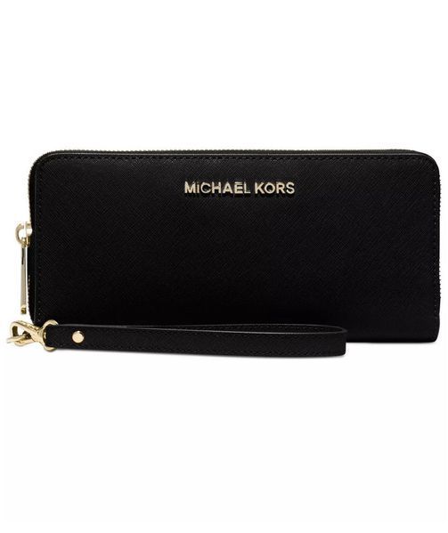 Гаманець Michael Kors Jet Set Travel Continental Leather Wristlet &mdash; основне фото товару, вигляд спереду