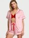 Піжама з шортиками Victoria's Secret Glazed Satin Heart Short Pajama+Безшовні трусики Victoria's Secret No-Show Thong &mdash; фото , вигляд з різних ракурсів
