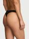 Трусики стрінги Victoria's Secret Lace Trim Cotton Lace-Waist Thong Panty Black &mdash; фото , вигляд з різних ракурсів